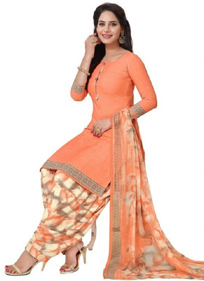 Vijay Deep Silk Mill Crepe Printed Kurta & Patiyala Material