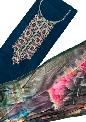 JDAK Velvet Embroidered Salwar Suit Material