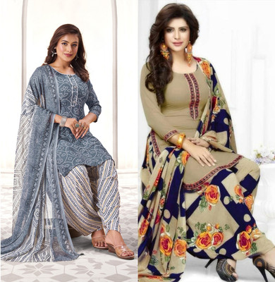 laxmi creation Crepe Printed Salwar Suit Material