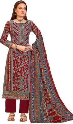 DRAVINAM Trends Wool Printed Salwar Suit Material