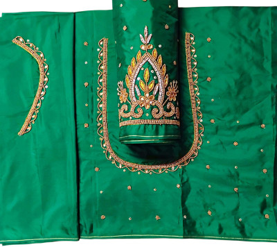 THE ZIVAA Art Silk Embroidered, Self Design Blouse Material