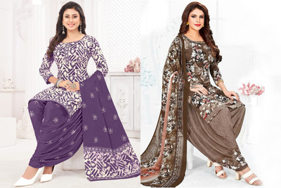 SIMPLYETHNIC Crepe Embroidered Salwar Suit Material