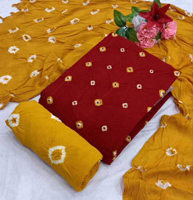 RJ CREATION Cotton Blend Dyed Salwar Suit Material