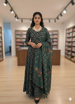 Sia and fab Wool Printed Salwar Suit Material