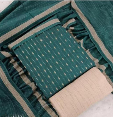ACE COLLECTION Cotton Blend Striped Salwar Suit Material