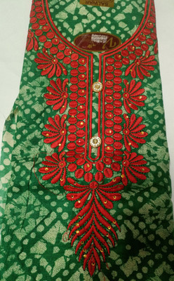 SHARANYA FASHIONS Cotton Blend Embroidered, Self Design Kurta & Patiyala Material