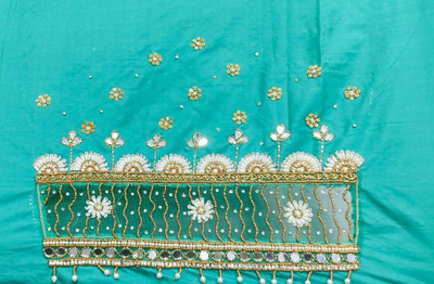Khusi Fashion Silk Blend Self Design Blouse Material