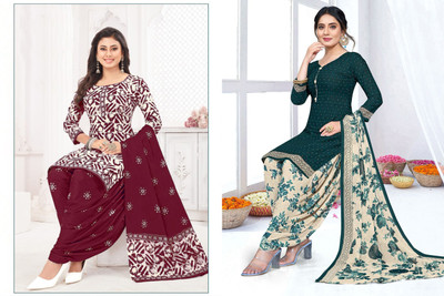 laxmi creation Crepe Embroidered Salwar Suit Material