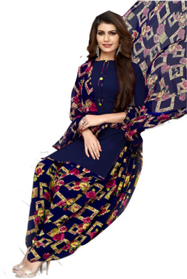laxmi creation Crepe Solid, Printed Salwar Suit Material