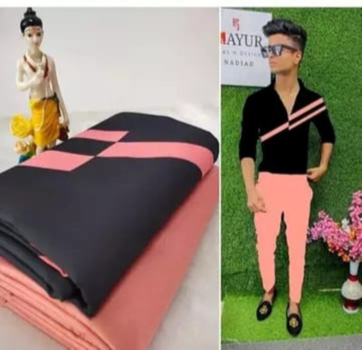Maahi Fashion Polycotton Self Design, Printed, Colorblock Shirt & Trouser Fabric