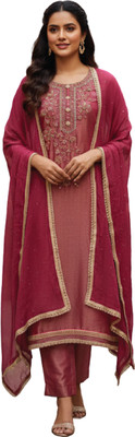 GP1 Viscose Rayon Embroidered Salwar Suit Material