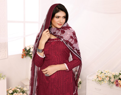 SIMPLYETHNIC Crepe Solid Salwar Suit Material