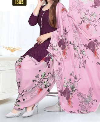 VERCO Crepe Paisley Salwar Suit Material
