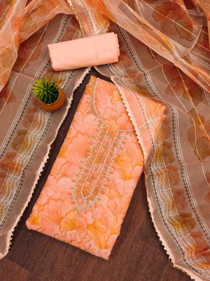 Tasrika Organza Embellished Salwar Suit Material