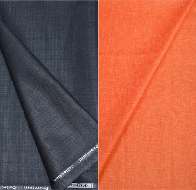 KUNDAN SULZ GWALIOR Cotton Blend Self Design Shirt & Trouser Fabric