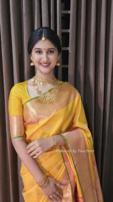 MJ TRENDZ Jacquard Self Design Blouse Material