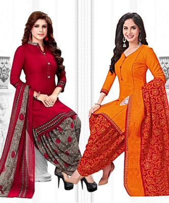 VERCO Crepe Printed Salwar Suit Material