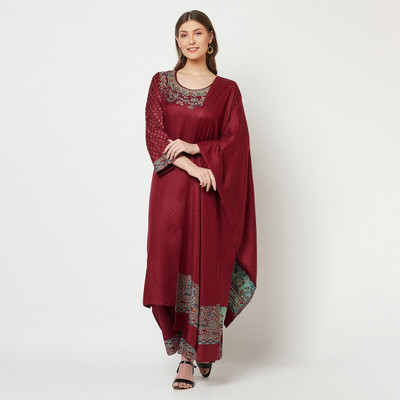 HouseOfCommon Wool Self Design Kurta & Palazzo Material