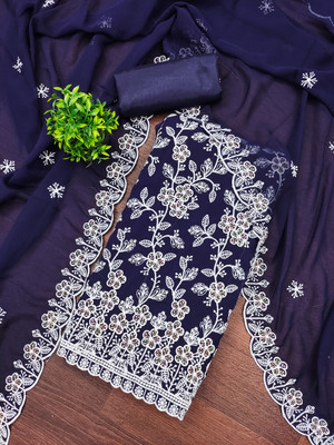 Divastri Georgette Embroidered Salwar Suit Material