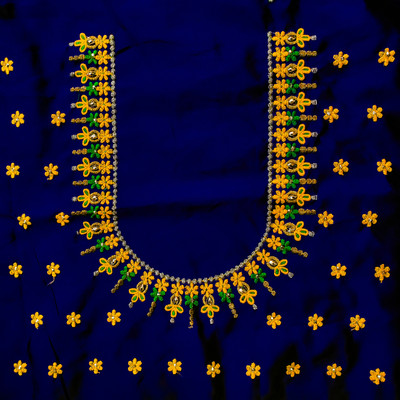 vishwambhari enterprise Art Silk Embroidered Blouse Material