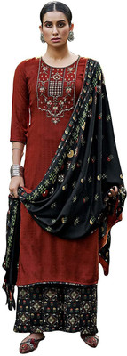 HouseOfCommon Wool Embroidered Salwar Suit Material