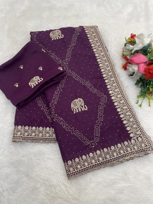 Mikhu Shop Georgette Embroidered Blouse Material