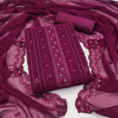 Divastri Georgette Embroidered Salwar Suit Material