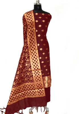 The SDF India Chanderi Self Design Salwar Suit Material