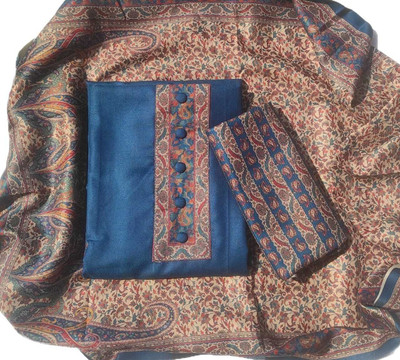 GC80 BY GAURI COLLECTION Wool Embroidered, Printed Salwar Suit Material