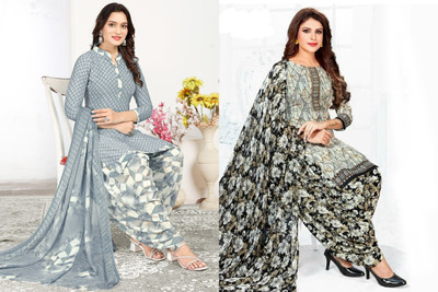 SEWDHAGA Crepe Printed Salwar Suit Material