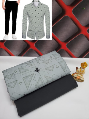Jay Khodiyar Fashion Polycotton Printed Shirt & Trouser Fabric