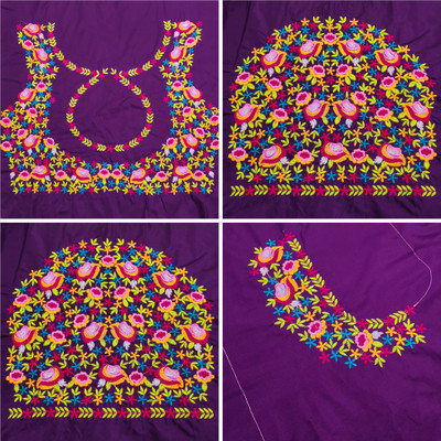 RAJVILASH Art Silk Embroidered Blouse Material