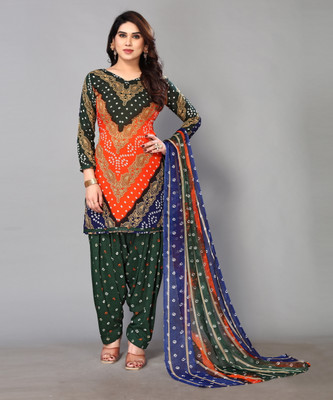 SAPTAPADI DESIGNER Crepe Printed Salwar Suit Material