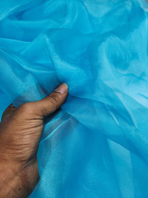 ramiv vastra Organza Solid Multipurpose Running Fabric