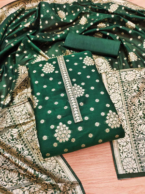 HLSILK Jacquard Self Design Salwar Suit Material