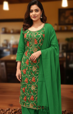 REET MAHAL Wool Embroidered Salwar Suit Material