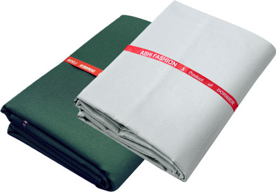 abhi fashion Cotton Blend Solid Shirt & Trouser Fabric