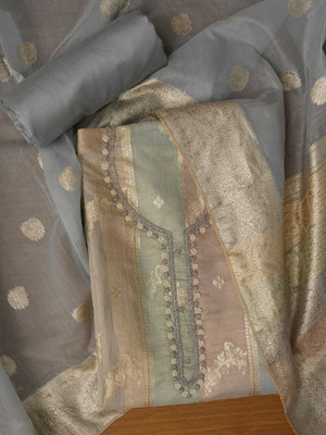 Jaipur Kurti Silk Blend Self Design Salwar Suit Material