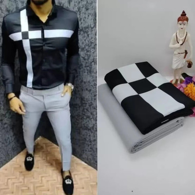 nilkanth creation Polycotton Printed Shirt & Trouser Fabric