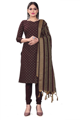 Tasrika Cotton Blend Geometric Print Salwar Suit Material