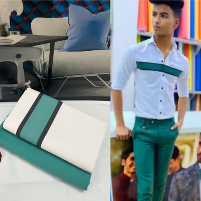 Jay Khodiyar Fashion Polycotton Printed Shirt & Trouser Fabric