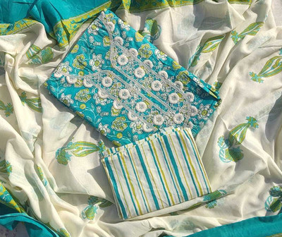 ABODH COLOURS Pure Cotton Printed Salwar Suit Material