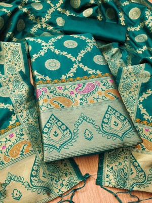PandadiSaree Cotton Silk Printed Salwar Suit Material