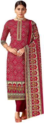 ShEmpire Wool Printed Salwar Suit Material