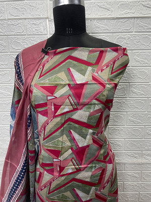 Nagi Textile Cotton Linen Printed Kurta & Palazzo Material