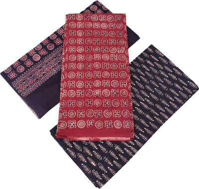 ADHIN Cotton Blend Self Design, Printed Salwar Suit Material