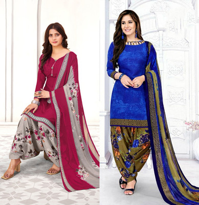 laxmi creation Crepe Printed Salwar Suit Material