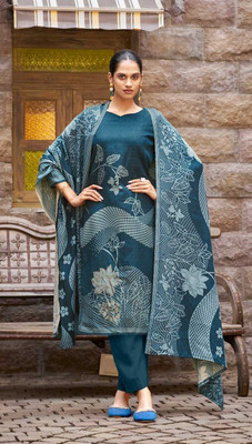 Ambar Lifestyle Wool Floral Print, Embellished, Printed, Self Design Salwar Suit Material