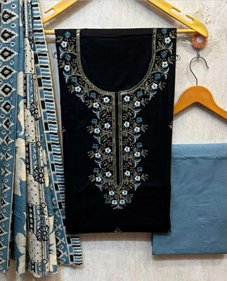 Meghdoot Textiles Pure Cotton Embroidered Salwar Suit Material