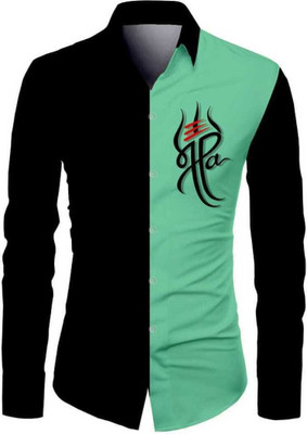 nilkanth creation Cotton Polyester Blend Printed Shirt Fabric